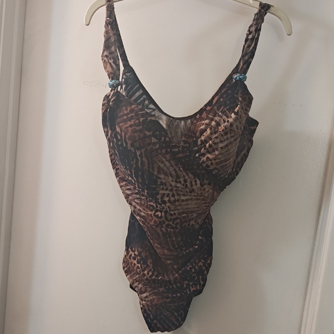 Miraclesuit Brown One Piece Swimsuit